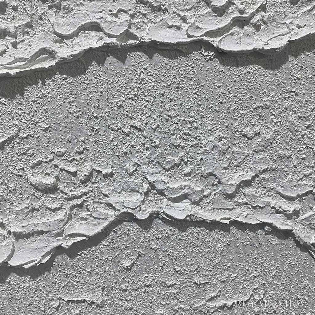 ARTOVITAS White Textured Waves Diptych – Textured Abstract Painting Set of 2, Vertical - image 6