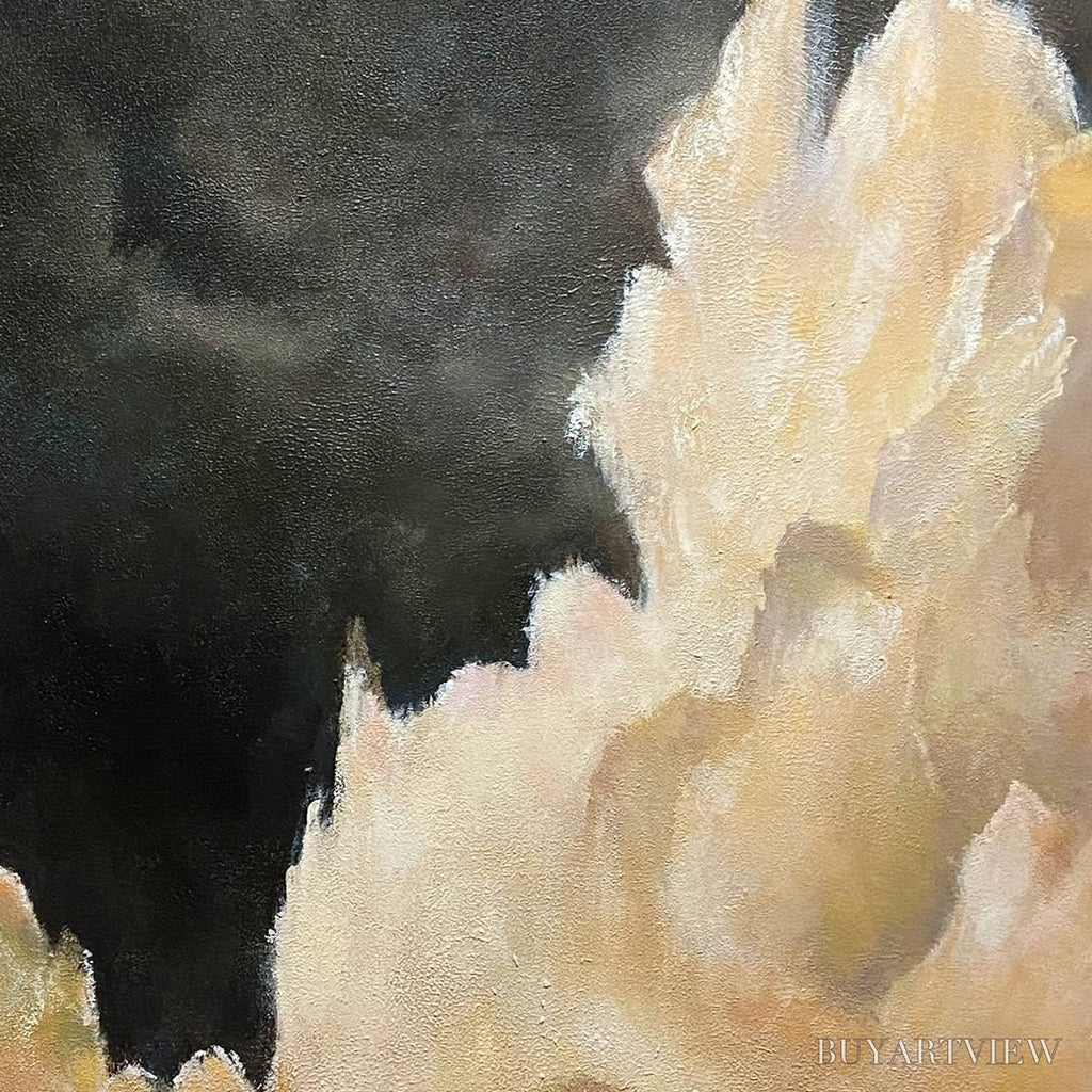 ARTOVITAS Stormy Skies – Textured Cloudscape Painting, Vertical - image 3