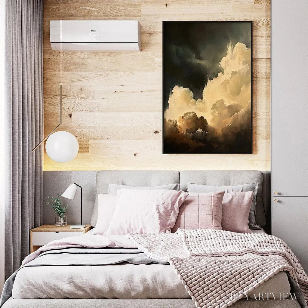 ARTOVITAS Stormy Skies – Textured Cloudscape Painting, Vertical - image 4