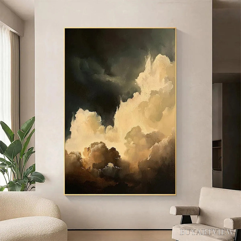 ARTOVITAS Stormy Skies – Textured Cloudscape Painting, Vertical - image 5