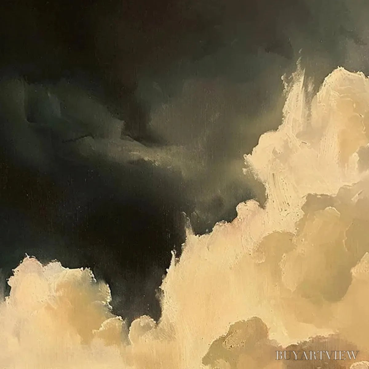 ARTOVITAS Stormy Skies – Textured Cloudscape Painting, Vertical - image 6