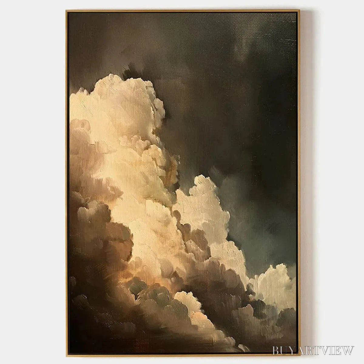 ARTOVITAS Evening Clouds – Textured Cloudscape Painting, Vertical - image 1