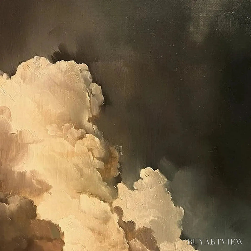 ARTOVITAS Evening Clouds – Textured Cloudscape Painting, Vertical - image 3