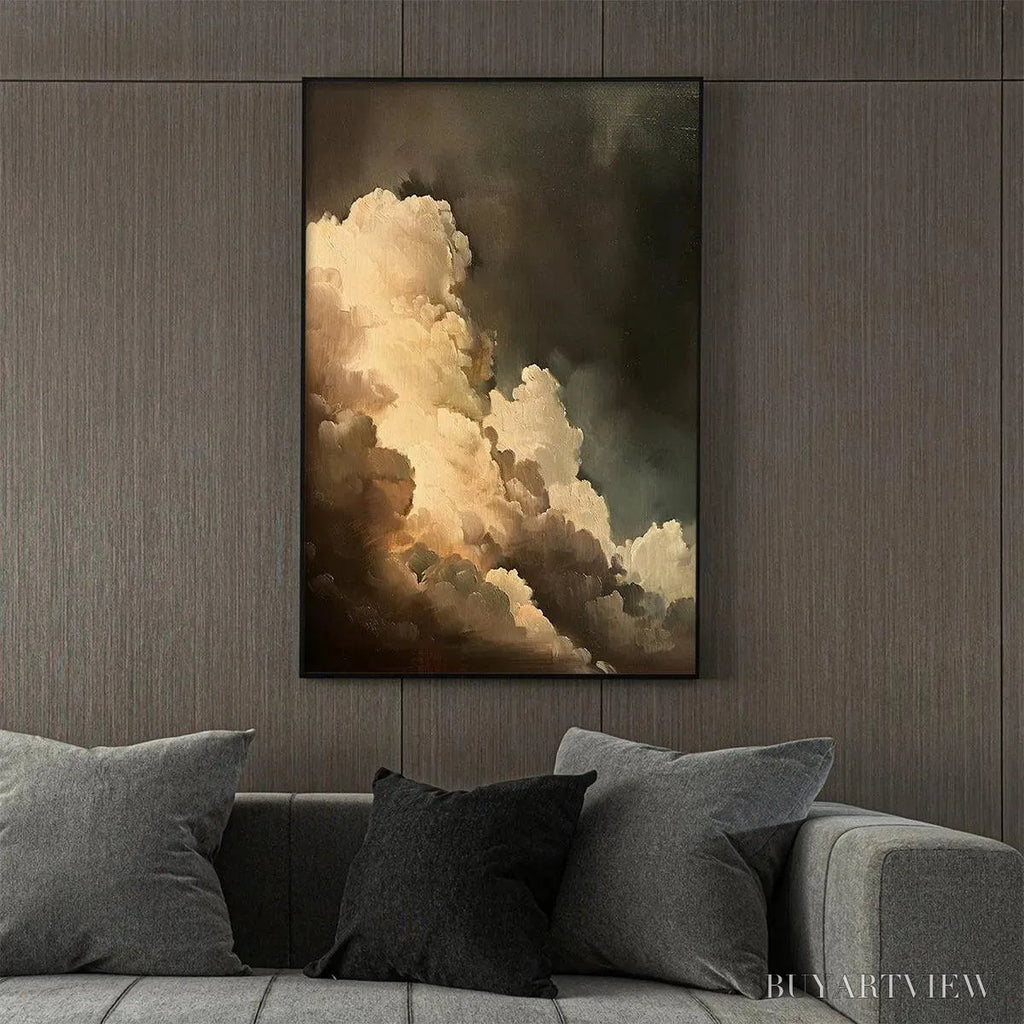 ARTOVITAS Evening Clouds – Textured Cloudscape Painting, Vertical - image 5