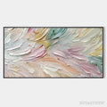 ARTOVITAS Pastel Dream – Textured Abstract Painting in Soft Hues, Horizontal - image 1