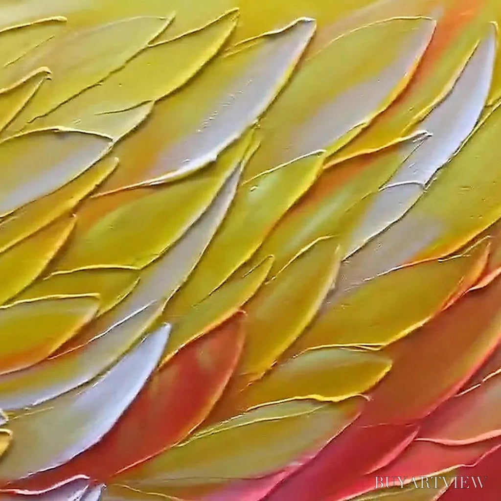 ARTOVITAS Golden Waves – Textured Abstract Painting, Horizontal - image 3