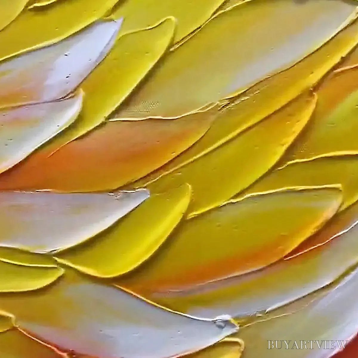 ARTOVITAS Golden Waves – Textured Abstract Painting, Horizontal - image 6