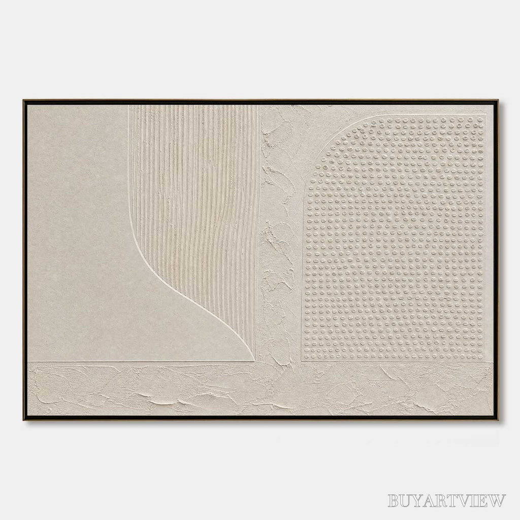 ARTOVITAS Silent Composition – Large Textured Minimalist Wabi Sabi - image 1