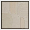 ARTOVITAS Sanctuary – Large Square Textured Wabi Sabi Abstract Painting - image 1