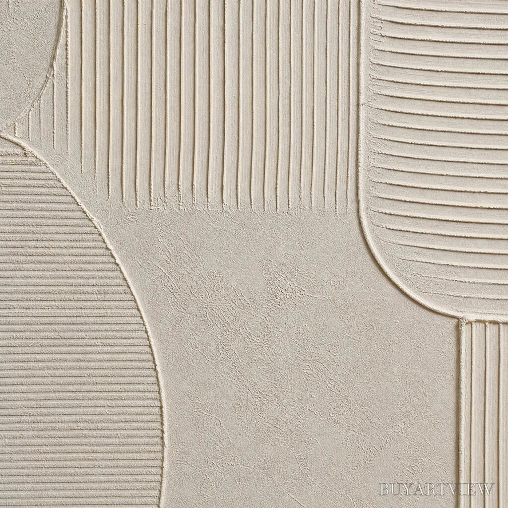 ARTOVITAS Sanctuary – Large Square Textured Wabi Sabi Abstract Painting - image 3