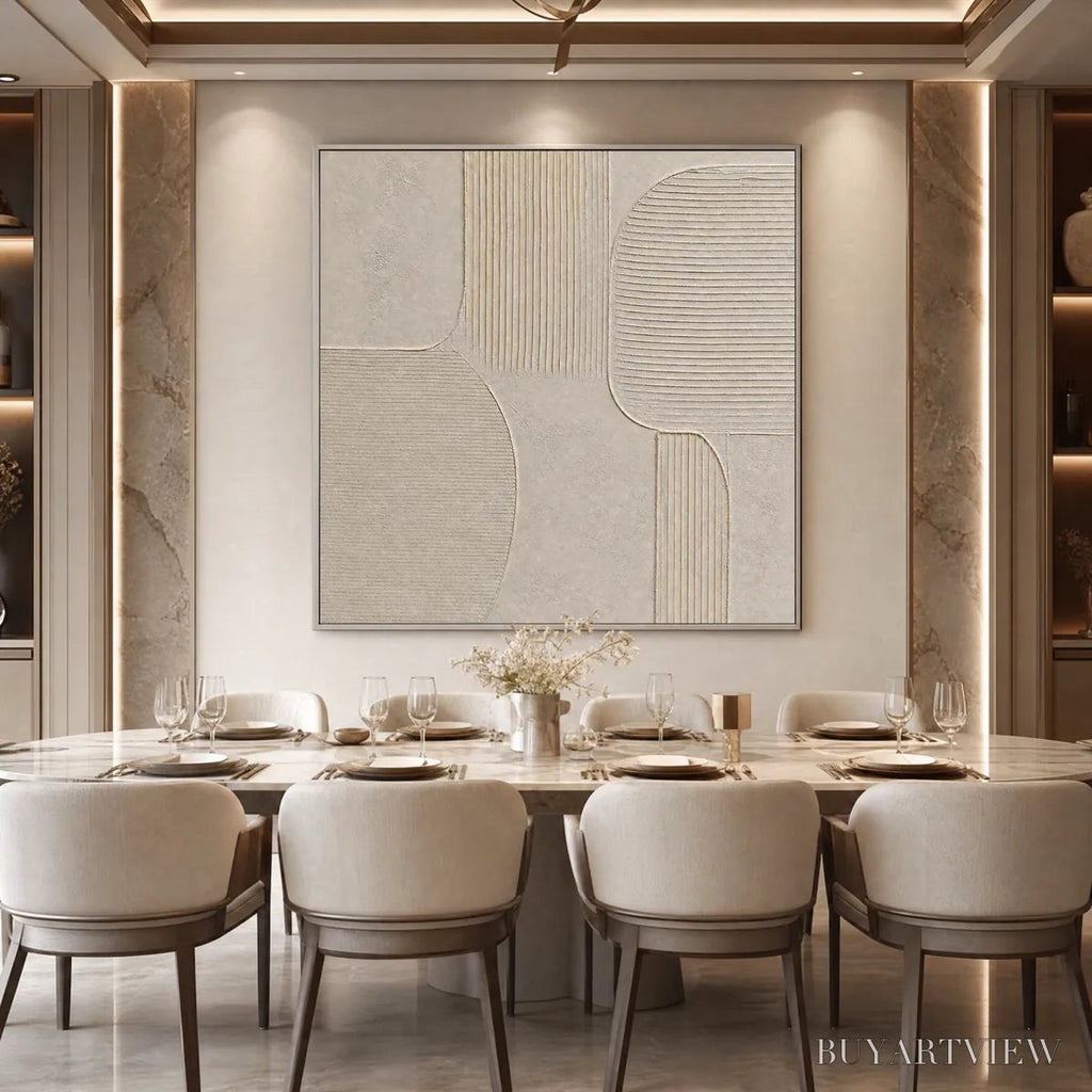 ARTOVITAS Sanctuary – Large Square Textured Wabi Sabi Abstract Painting - image 6