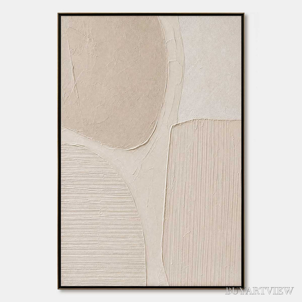 ARTOVITAS Earthen Forms – Large Textured Wabi-Sabi Abstract Painting - image 1