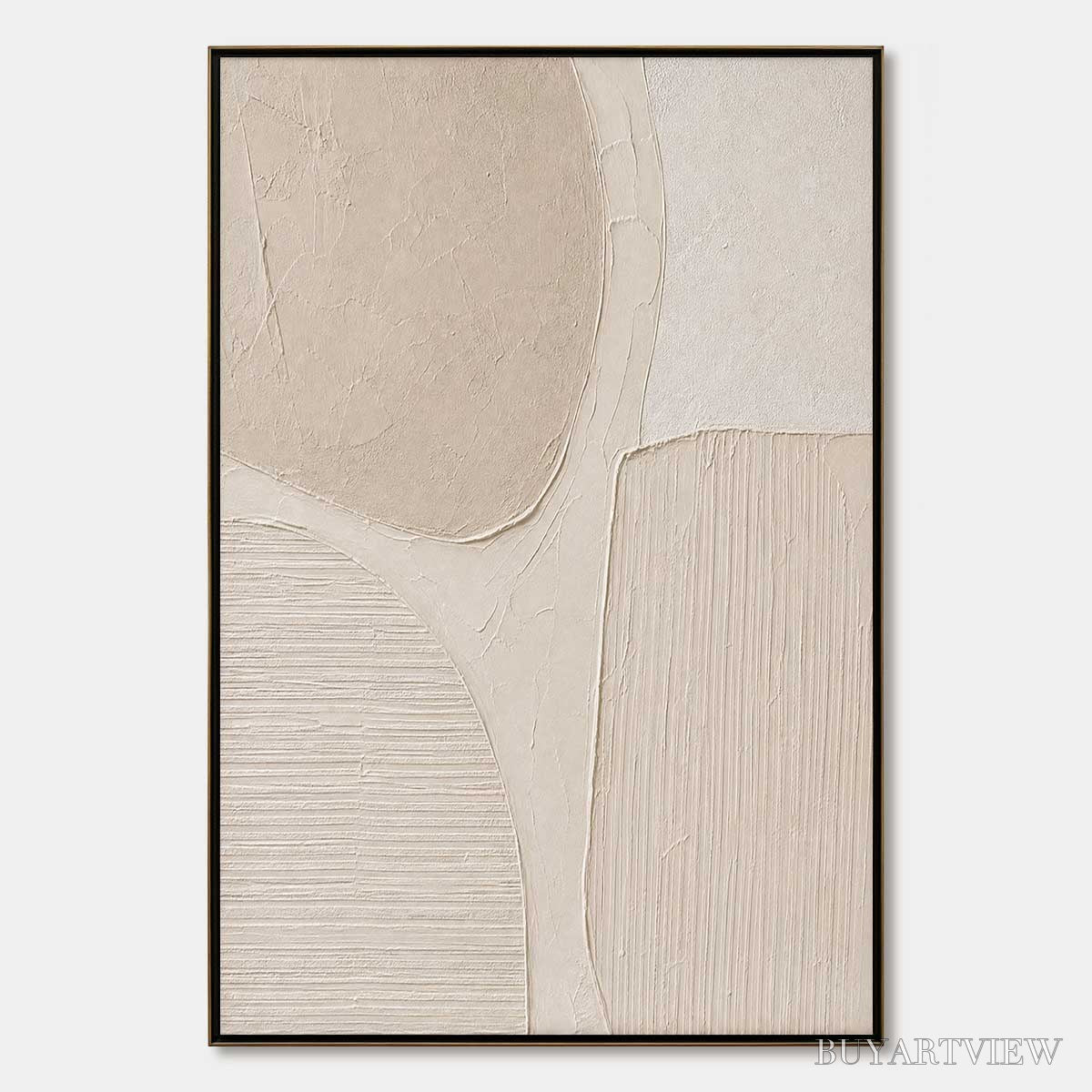 ARTOVITAS Earthen Forms – Large Textured Wabi-Sabi Abstract Painting - image 1