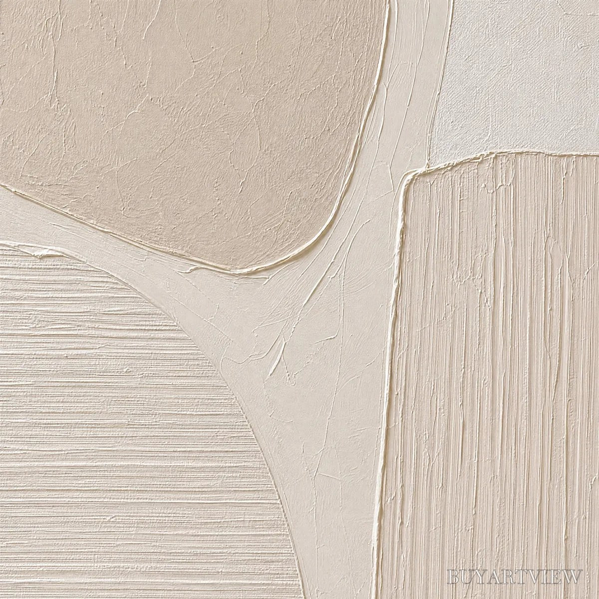 ARTOVITAS Earthen Forms – Large Textured Wabi-Sabi Abstract Painting - image 3