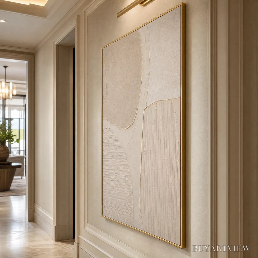 ARTOVITAS Earthen Forms – Large Textured Wabi-Sabi Abstract Painting - image 5