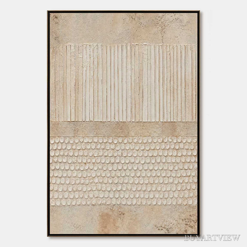 ARTOVITAS Earthen Rhythm – Vertical Wabi-Sabi Textured Abstract - image 1