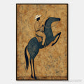 ARTOVITAS Midnight Wrangler – Rustic Wabi Sabi Style Equestrian Painting - image 1