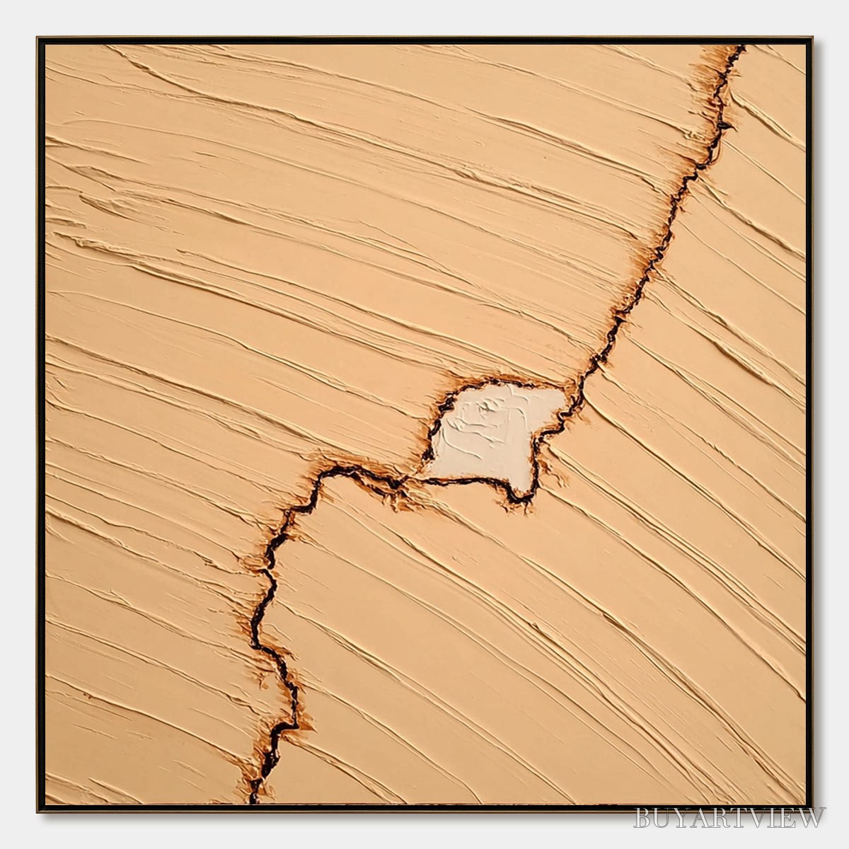 ARTOVITAS Kintsugi – Textured Wabi-Sabi Impasto Abstract Painting - image 1