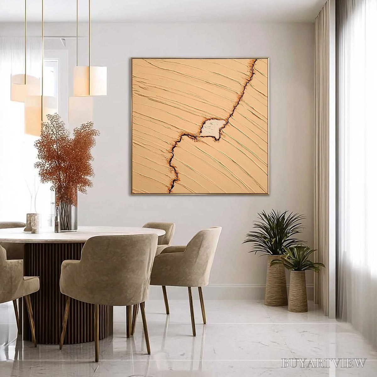 ARTOVITAS Kintsugi – Textured Wabi-Sabi Impasto Abstract Painting - image 4