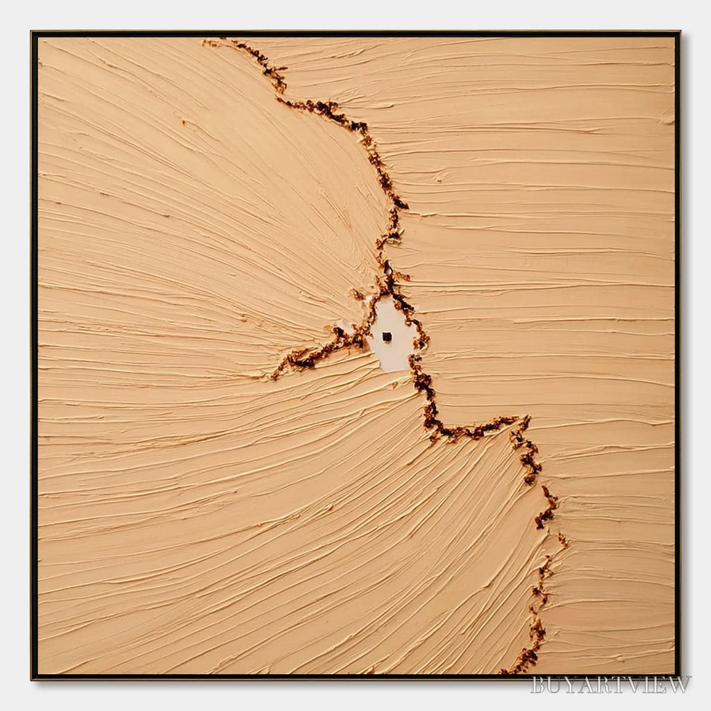 ARTOVITAS Breach – Wabi-Sabi Textured Abstract Painting for Minimalist Decor - image 1