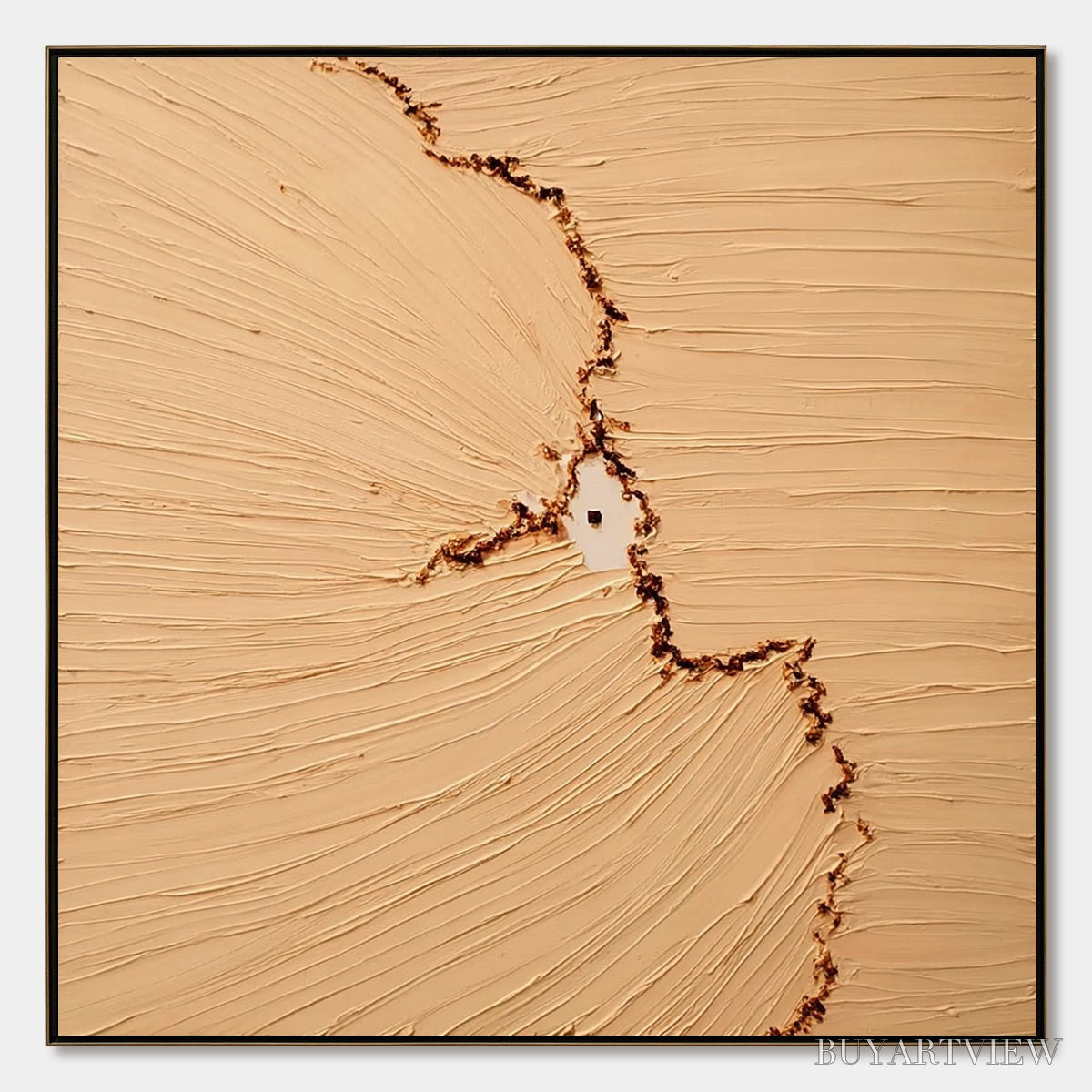 ARTOVITAS Breach – Wabi-Sabi Textured Abstract Painting for Minimalist Decor - image 1