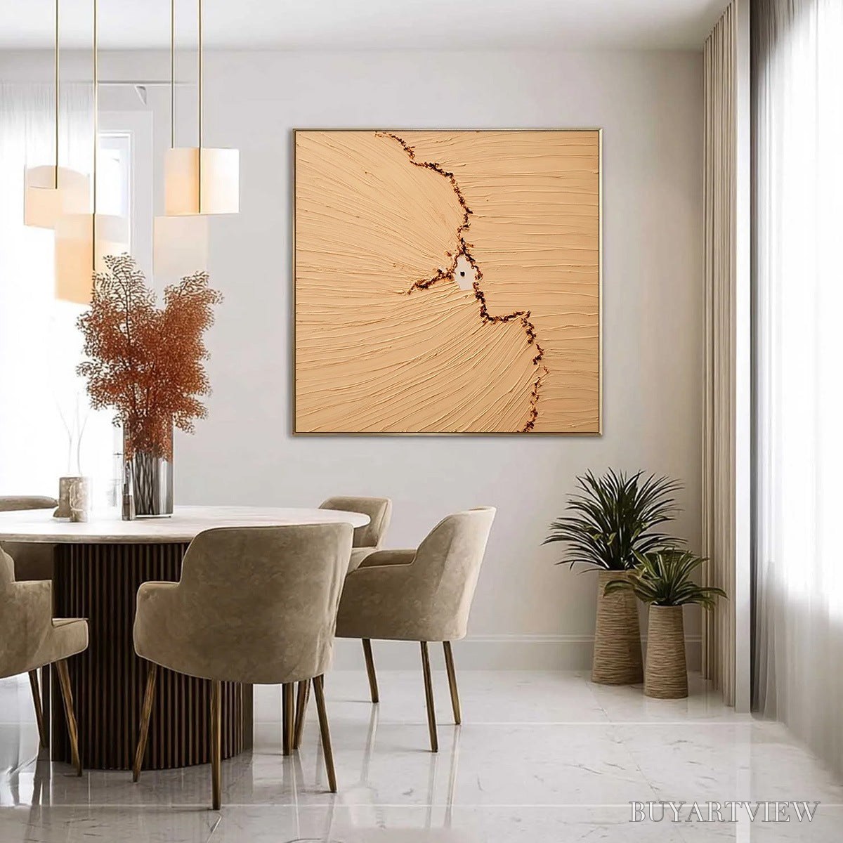 ARTOVITAS Breach – Wabi-Sabi Textured Abstract Painting for Minimalist Decor - image 4