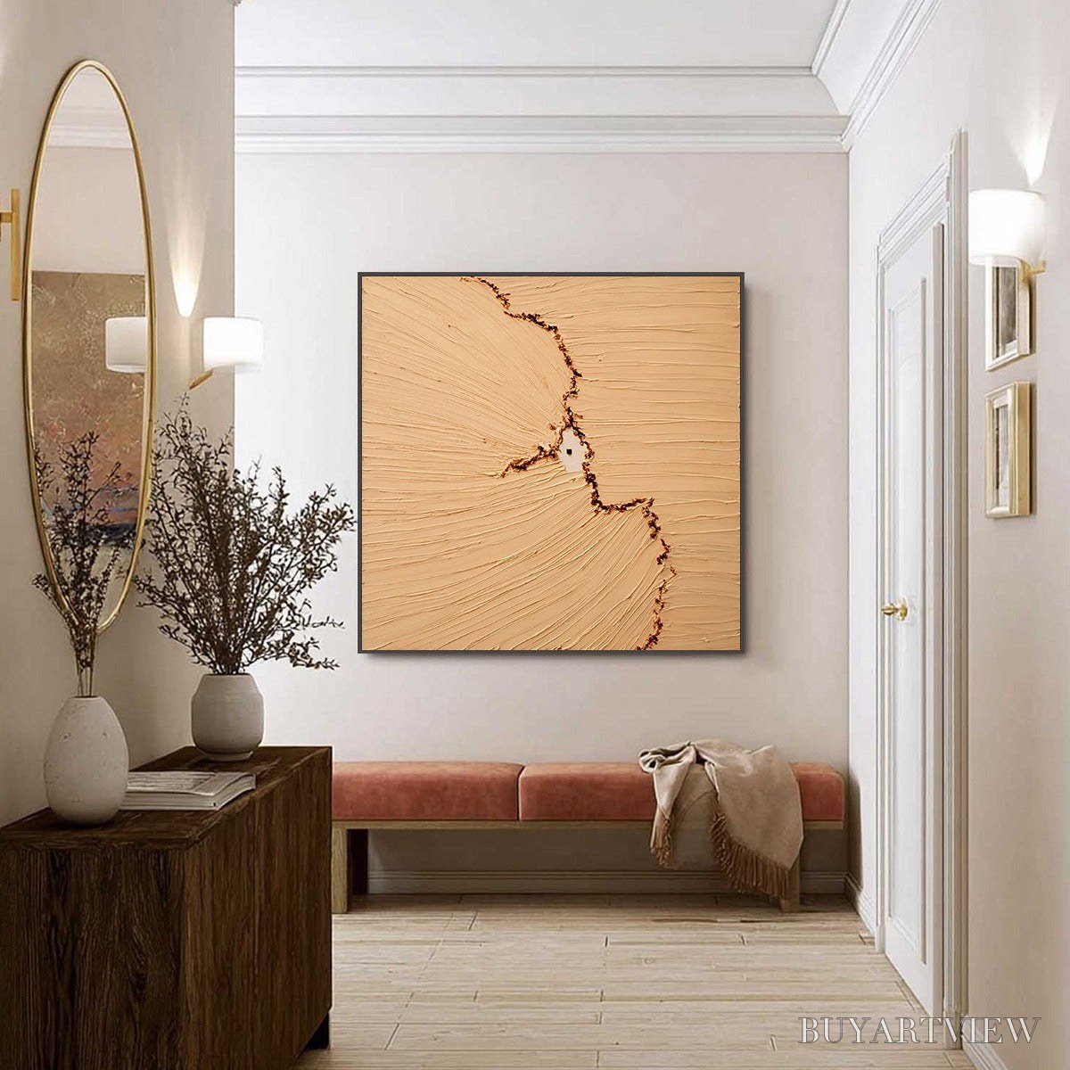 ARTOVITAS Breach – Wabi-Sabi Textured Abstract Painting for Minimalist Decor - image 6