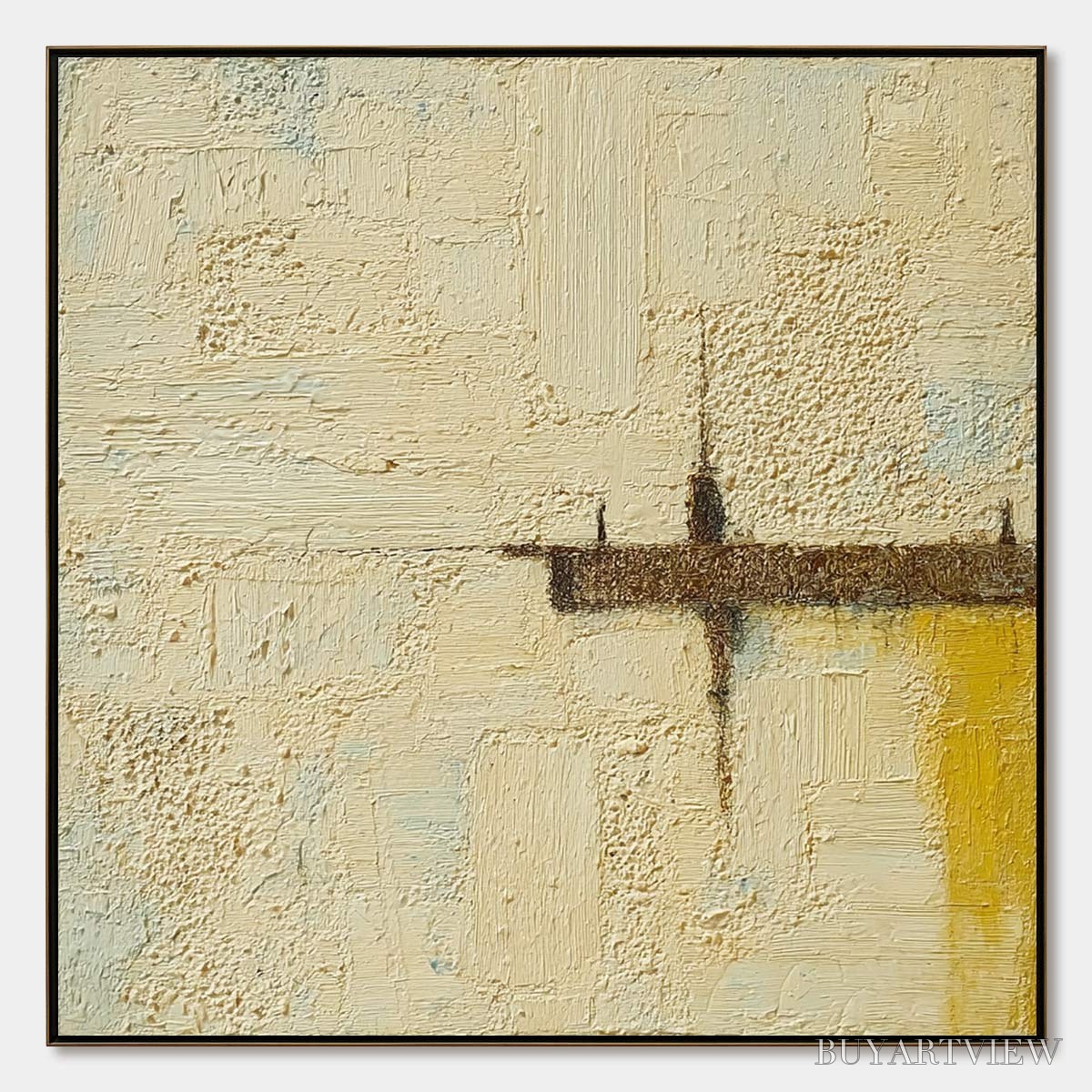ARTOVITAS Foundation – Wabi-Sabi Inspired Textured Abstract Oil Painting - image 1