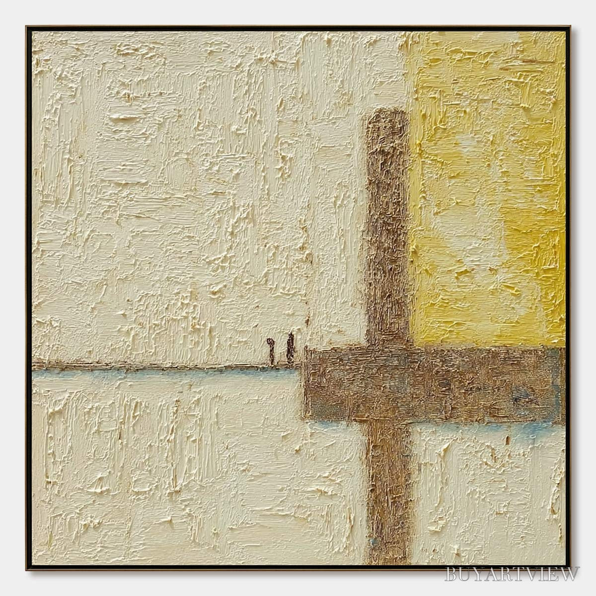 ARTOVITAS Juncture – Textured Wabi Sabi Abstract Oil Painting for Walls - image 1