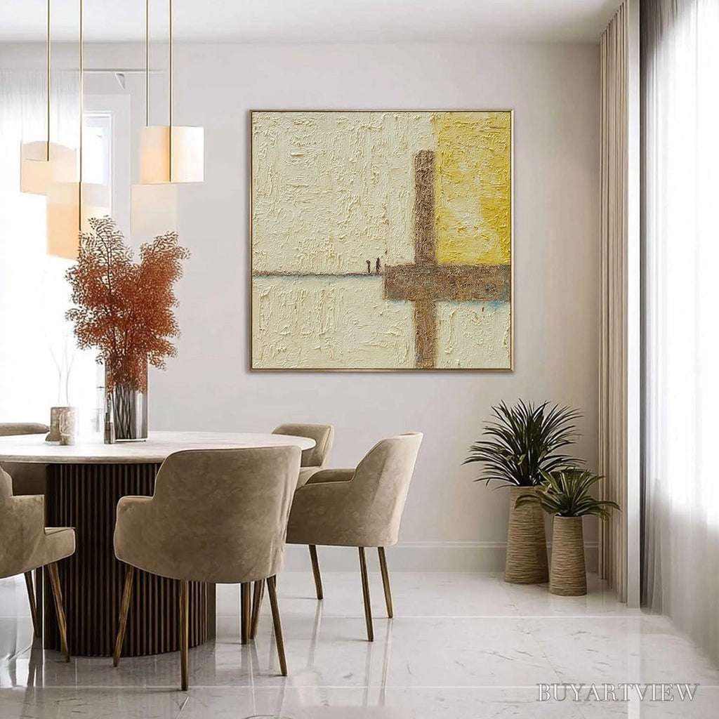 ARTOVITAS Juncture – Textured Wabi Sabi Abstract Oil Painting for Walls - image 2
