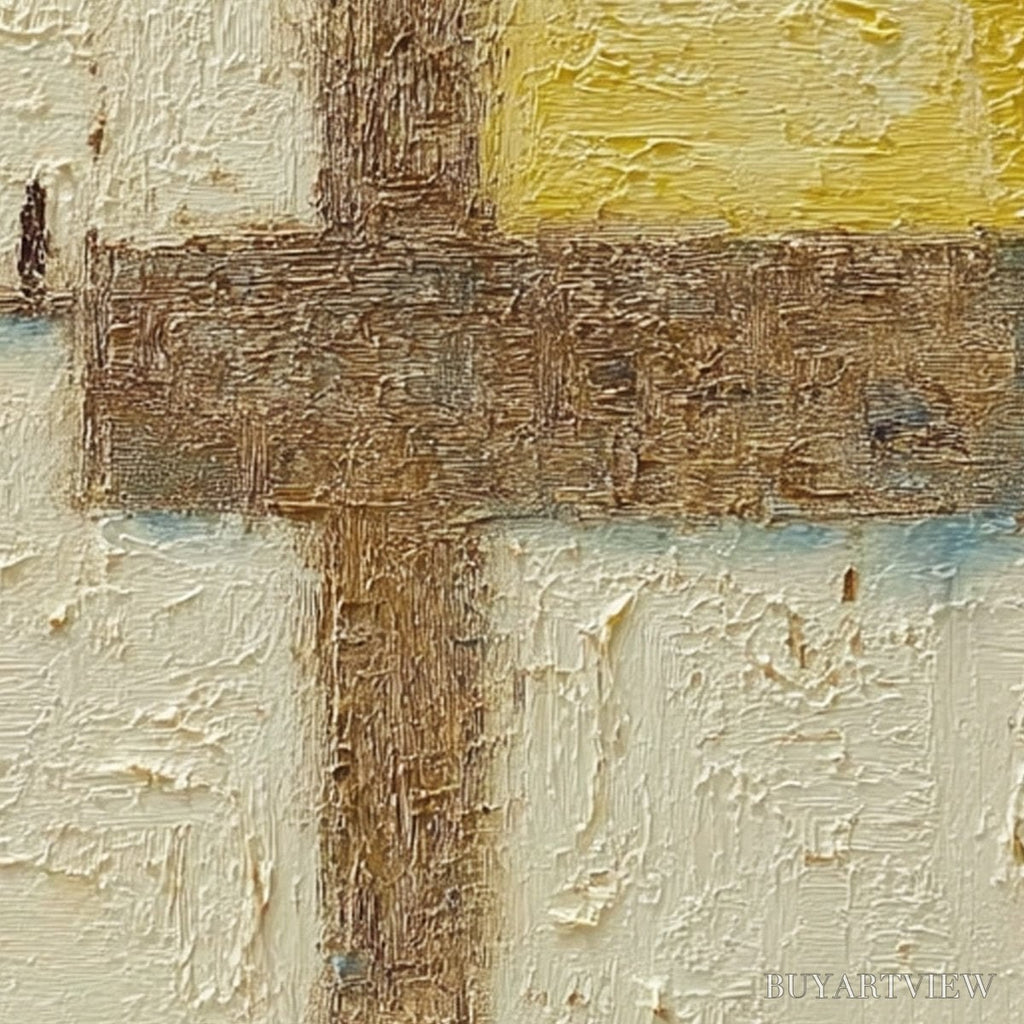 ARTOVITAS Juncture – Textured Wabi Sabi Abstract Oil Painting for Walls - image 3
