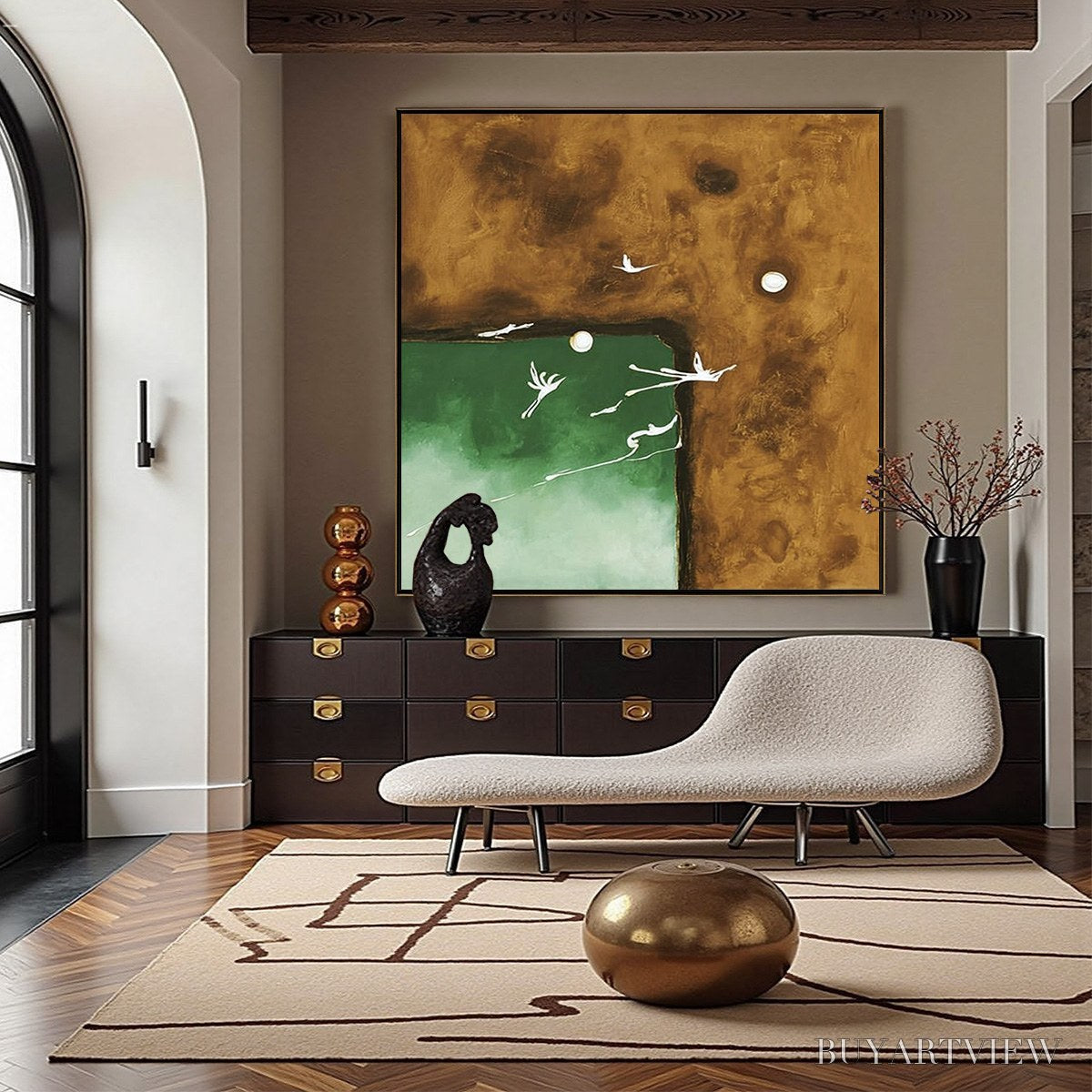 ARTOVITAS Sojourn – Wabi Sabi Impasto Painting of an Avian Journey - image 2