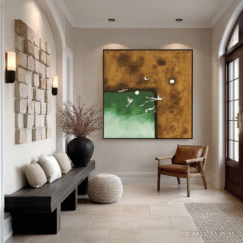ARTOVITAS Sojourn – Wabi Sabi Impasto Painting of an Avian Journey - image 4