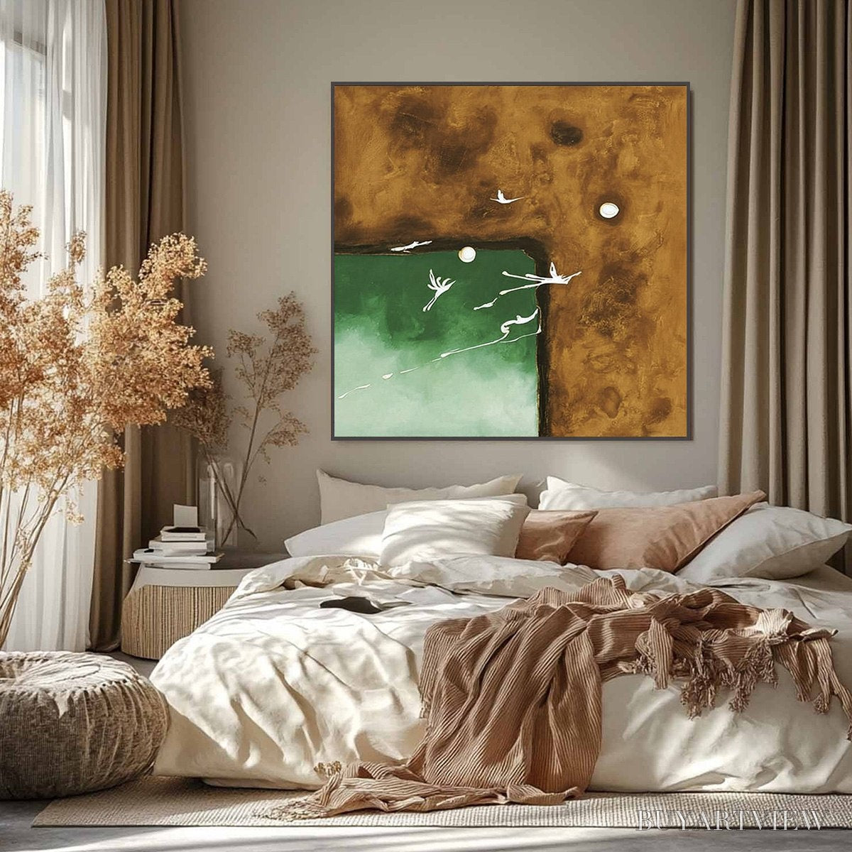 ARTOVITAS Sojourn – Wabi Sabi Impasto Painting of an Avian Journey - image 6