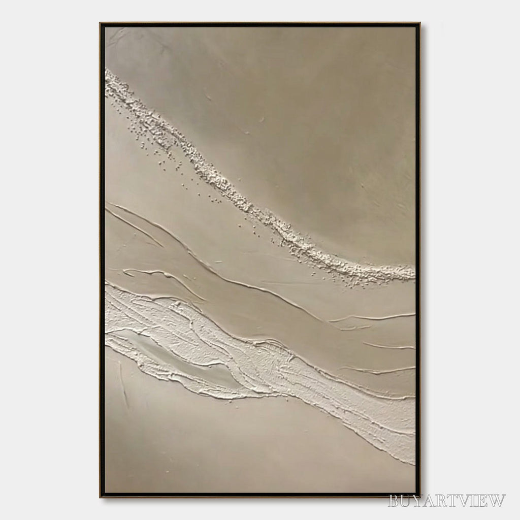 ARTOVITAS Serene Trace – Minimalist Wabi-Sabi Textured Abstract - image 1