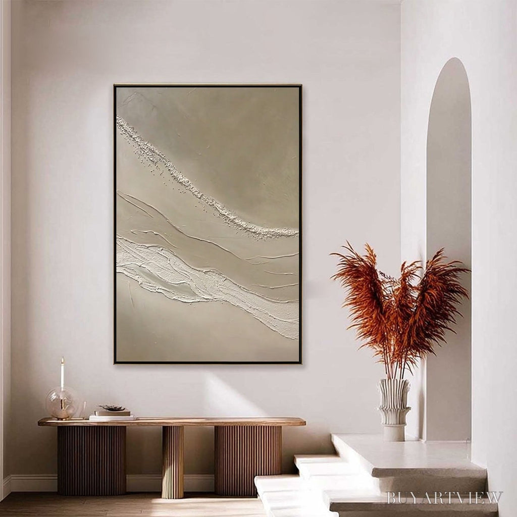 ARTOVITAS Serene Trace – Minimalist Wabi-Sabi Textured Abstract - image 4