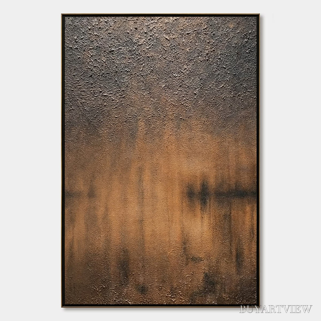 ARTOVITAS Earthen Echo – Heavily Textured Wabi Sabi Abstract Painting - image 1