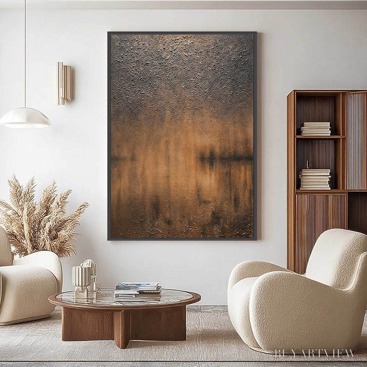 ARTOVITAS Earthen Echo – Heavily Textured Wabi Sabi Abstract Painting - image 2