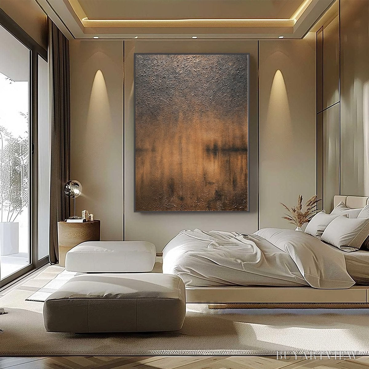ARTOVITAS Earthen Echo – Heavily Textured Wabi Sabi Abstract Painting - image 6