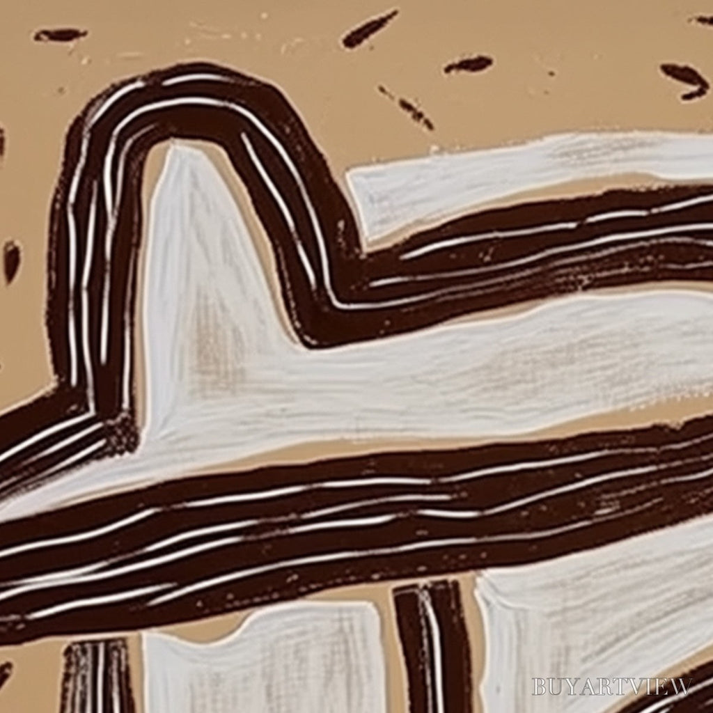 ARTOVITAS Grounded Flow – Wabi Sabi Inspired Abstract Painting with Earthy Tones - image 5