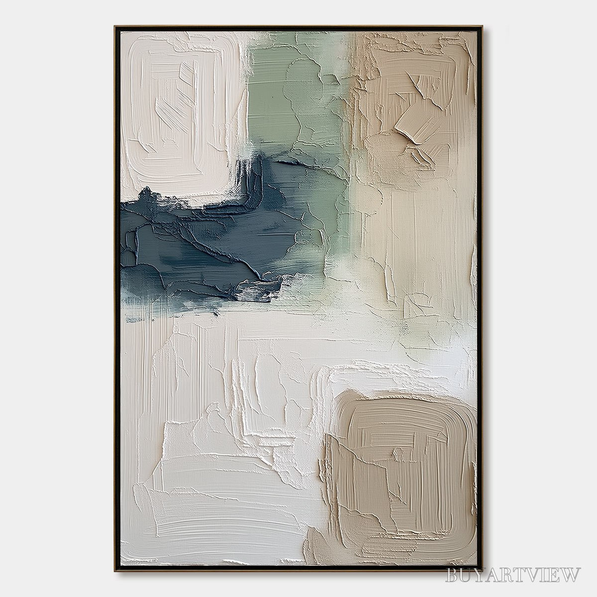 ARTOVITAS Terra Firma – Textured Wabi-Sabi Abstract in Earth Tones - image 1