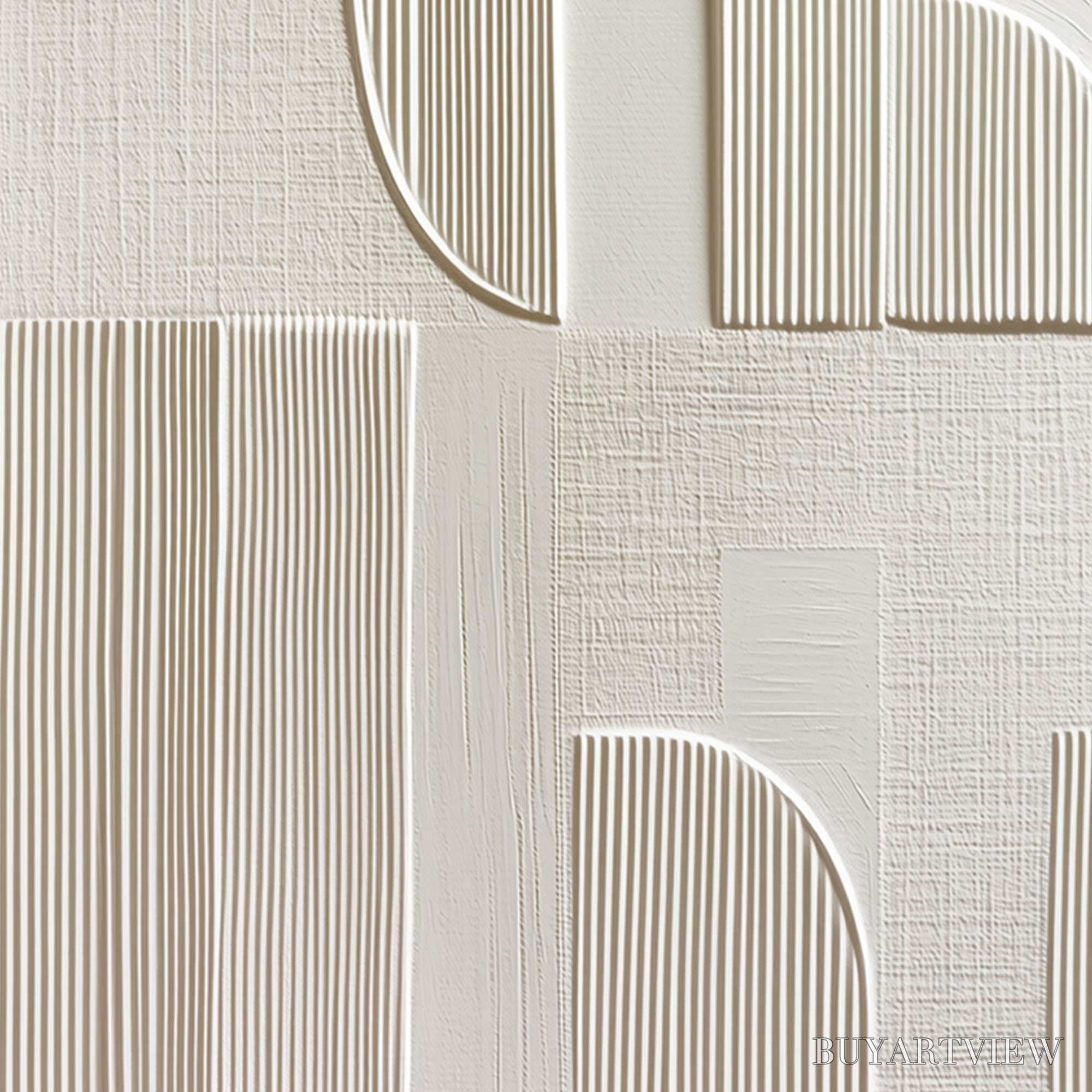 ARTOVITAS Static Rhythm – Textured White Minimalist Abstract - image 5