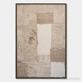 ARTOVITAS Earthen Weave – Textured Wabi Sabi Abstract Painting in Neutral Tones - image 1