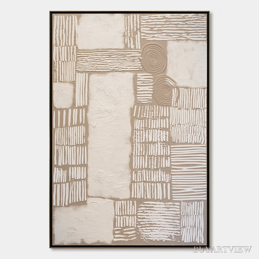 ARTOVITAS Terra Forma – Large Textured Wabi Sabi Abstract Painting - image 1
