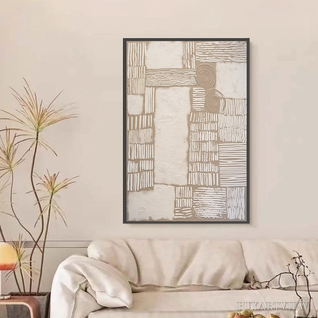 ARTOVITAS Terra Forma – Large Textured Wabi Sabi Abstract Painting - image 4
