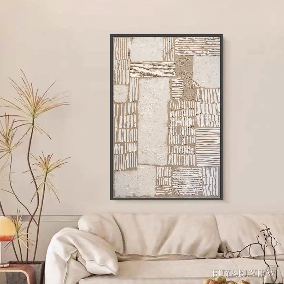 ARTOVITAS Terra Forma – Large Textured Wabi Sabi Abstract Painting - image 4