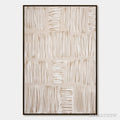 ARTOVITAS Woven Paths – Textured Wabi Sabi Abstract Painting in Neutral Tones - image 1
