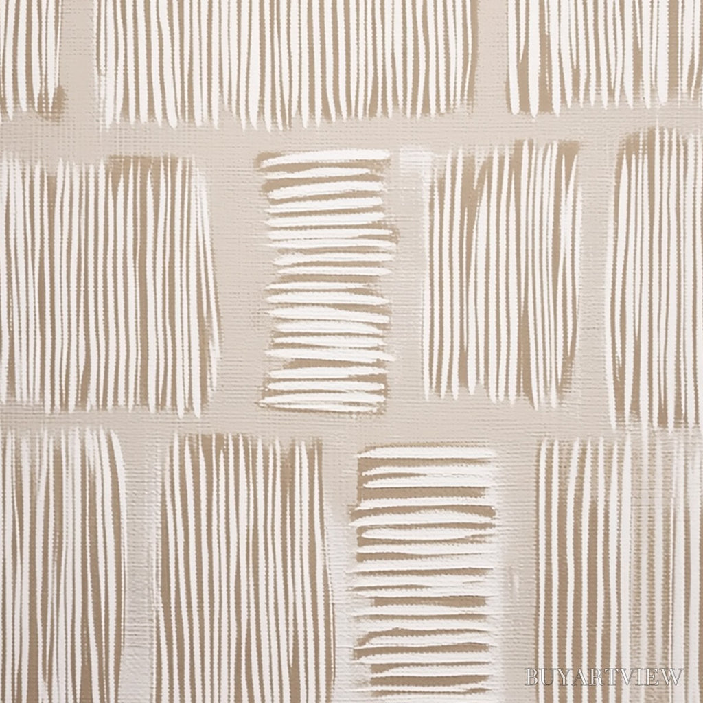 ARTOVITAS Woven Paths – Textured Wabi Sabi Abstract Painting in Neutral Tones - image 5
