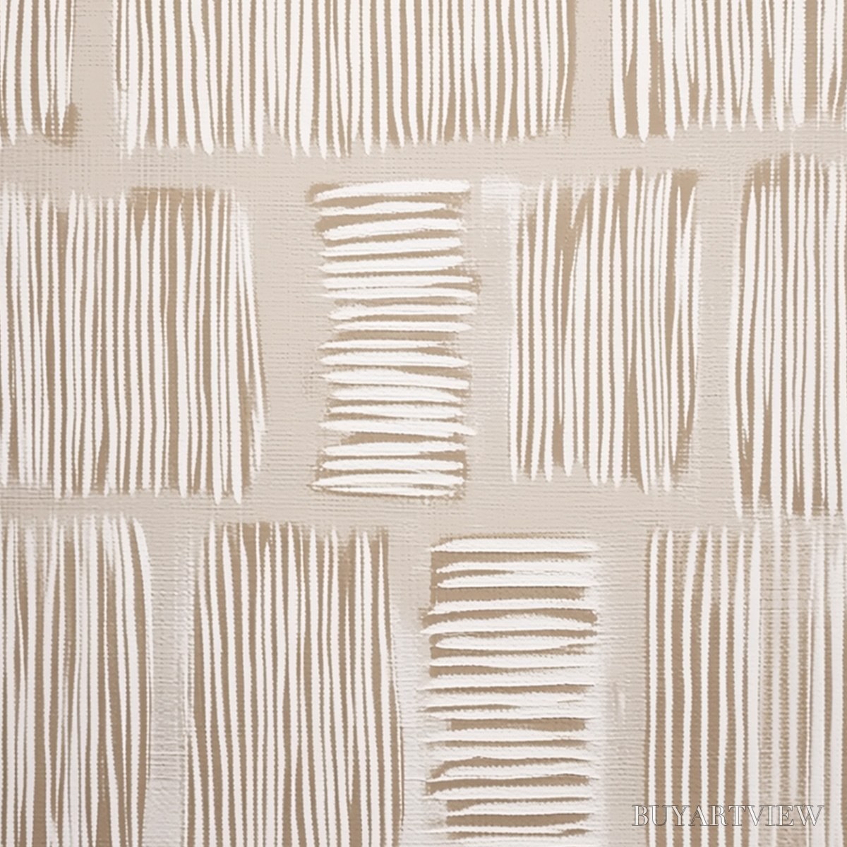 ARTOVITAS Woven Paths – Textured Wabi Sabi Abstract Painting in Neutral Tones - image 5