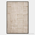 ARTOVITAS Woven Calm – Textured Minimalist Wabi-Sabi Abstract Painting - image 1